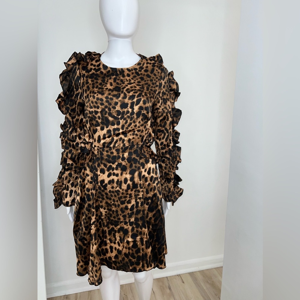 Cheetah Silk Backless Dress - Gem Cheetah Silk Backless Dress - Gem